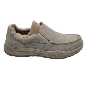 Skechers Cohagen Vierra Relaxed Fit Slip-on Casual‎ Loafer Shoes TPE Taupe Sz 13